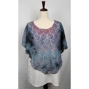 American City Wear Women's Purple and White Blouse